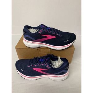 Brooks Ghost 15 Women's Athletic Shoes in Navy and Pink